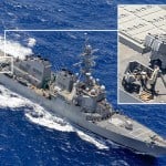 Navy Destroyer Modified With Naval Strike Missiles Sailing In RIMPAC Wargames