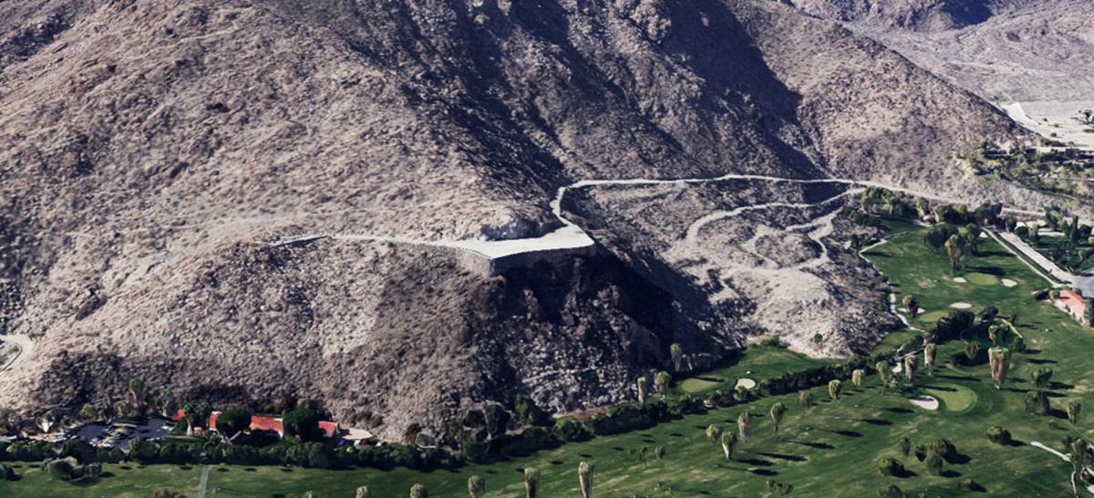 What's the story behind the wall on Mount San Jacinto above Palm Springs?