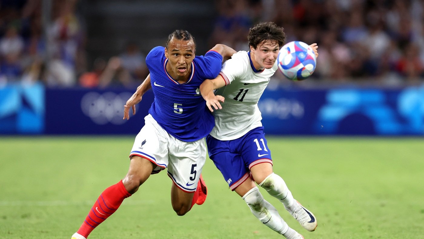 The U.S. men's soccer team opens the Paris Olympics with a tough loss against France