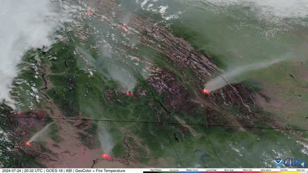 Powerful wildfires devastating Canada captured in satellite imagery