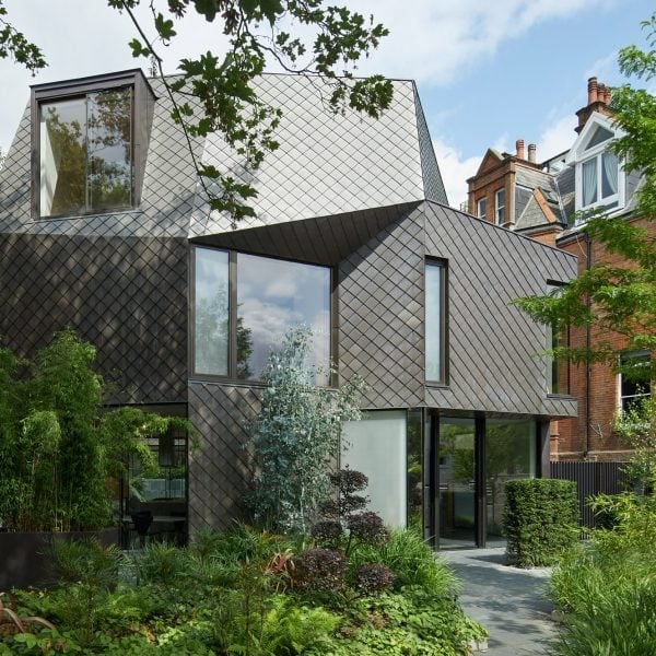 Alison Brooks Architects creates copper-clad London home with "folding geometry"