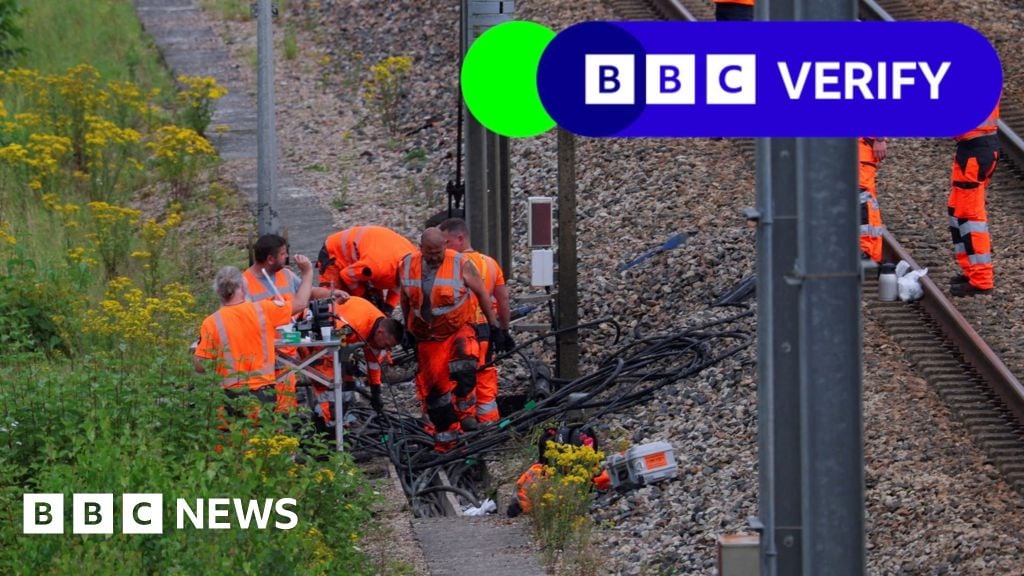 BBC Verify analyses attacks on the French railway system