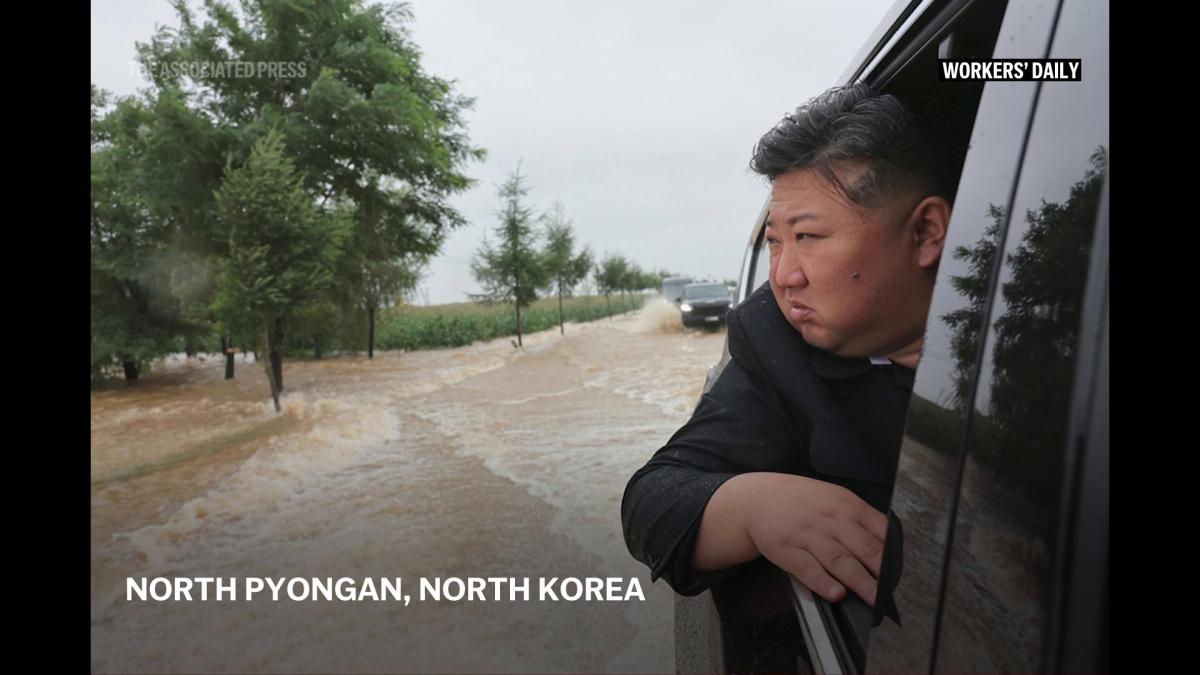 Kim Jong Un visits helicopter evacuation site as flooding hits North Korea