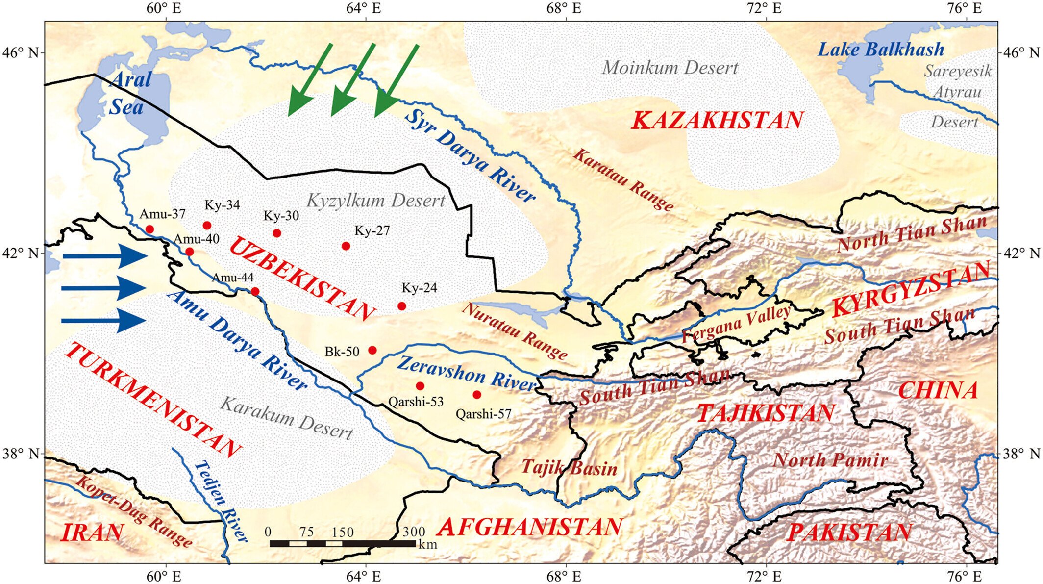 Study reveals the Southwest Tianshan Mountains contribute the majority of the Kyzylkum desert sand and river system