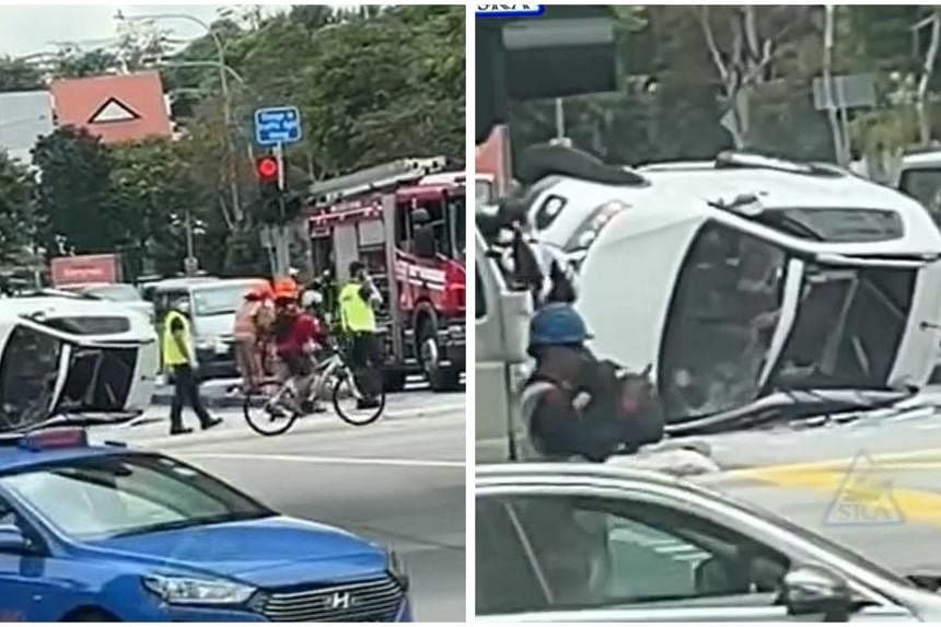 9 taken to hospital after accident in Bedok
