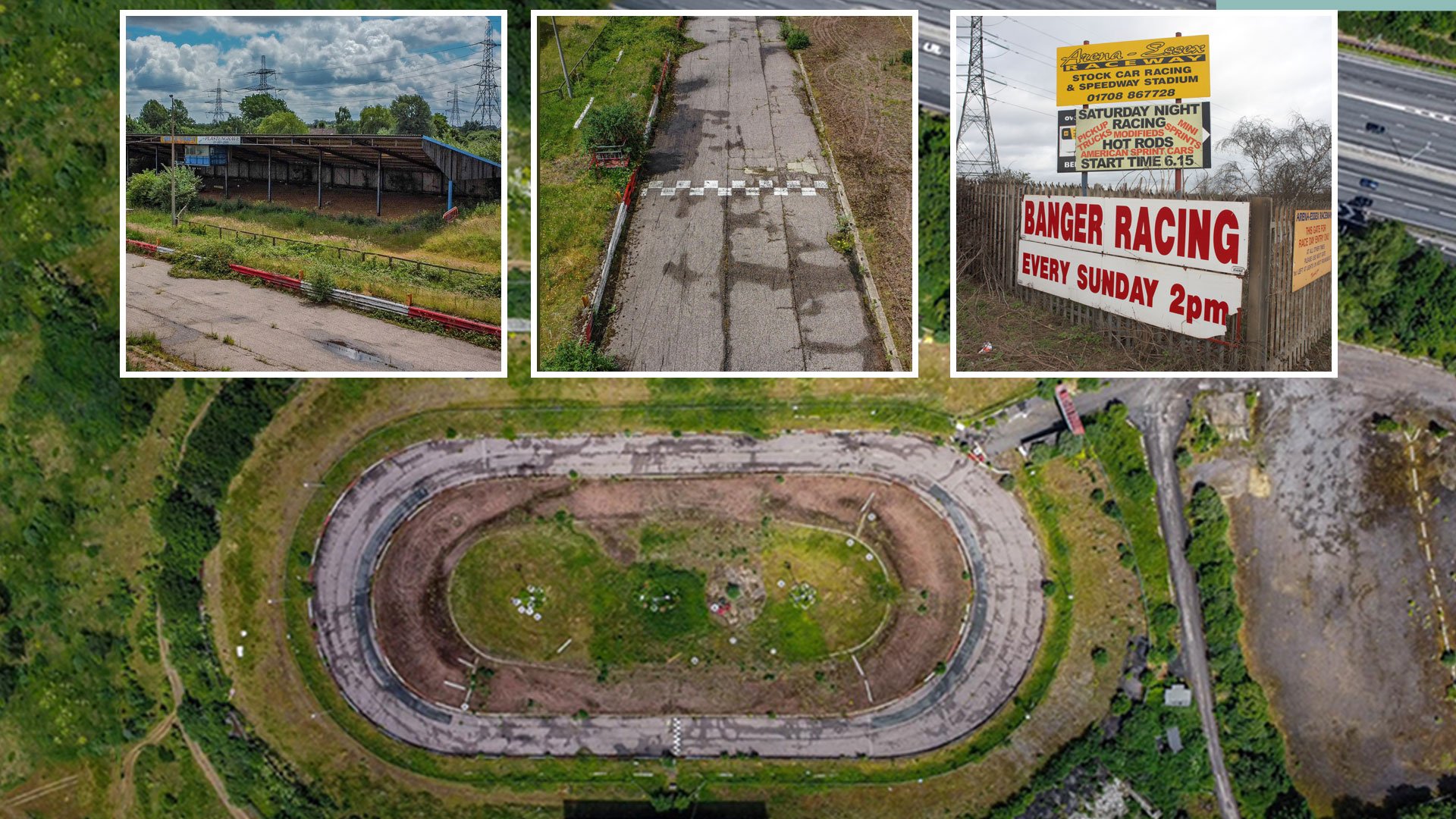Abandoned British racetrack looks unrecognisable in eerie pictures after it is reclaimed by nature