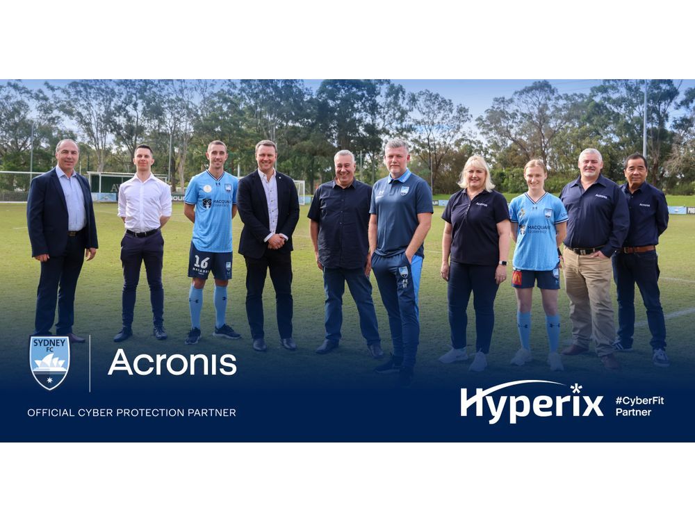 Acronis Announces New #TeamUp Partnership with Sydney FC, Supported by Hyperix