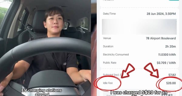 'An expensive lesson': Driver incurs $20 'idle fee' for leaving car at Jewel Changi Airport's EV charging lot