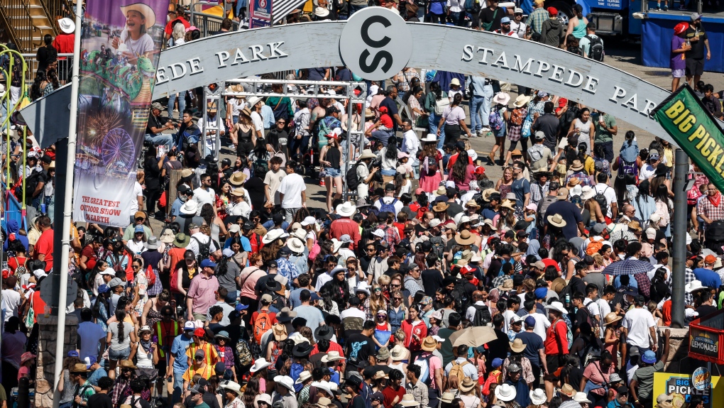 Crowds pack Calgary Stampede for family day festivities despite heat