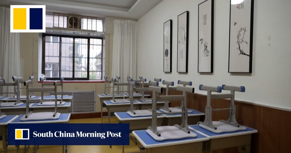 Elderly Chinese students fill empty kindergartens in Shanxi province as birth rate falls