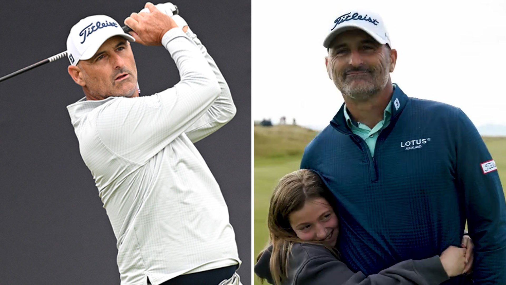 Emotional Michael Hendry cheered on by wife and kids at The Open just a year after being diagnosed with leukaemia
