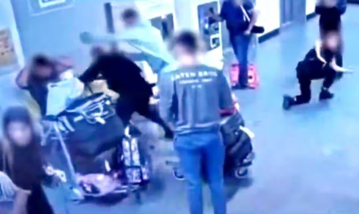 Family of man kicked in Manchester Airport video concerned for injured officers