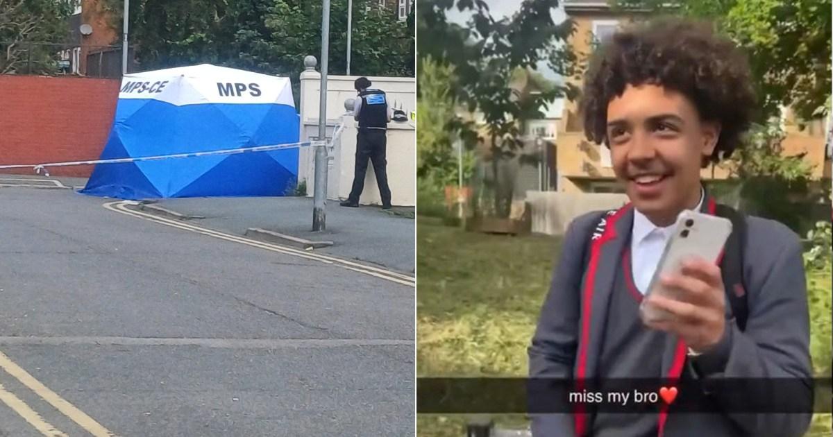 First picture of boy, 15, stabbed to death on way home from picking little sister up