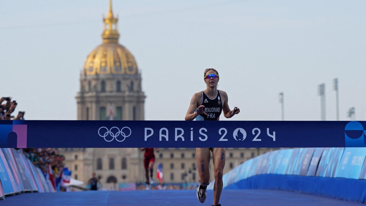 France's Beaugrand wins gold medal in women's triathlon at Paris Games
