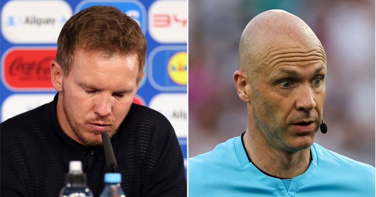 Germany boss Julian Nagelsmann holds back tears and stings Anthony Taylor after Euros exit