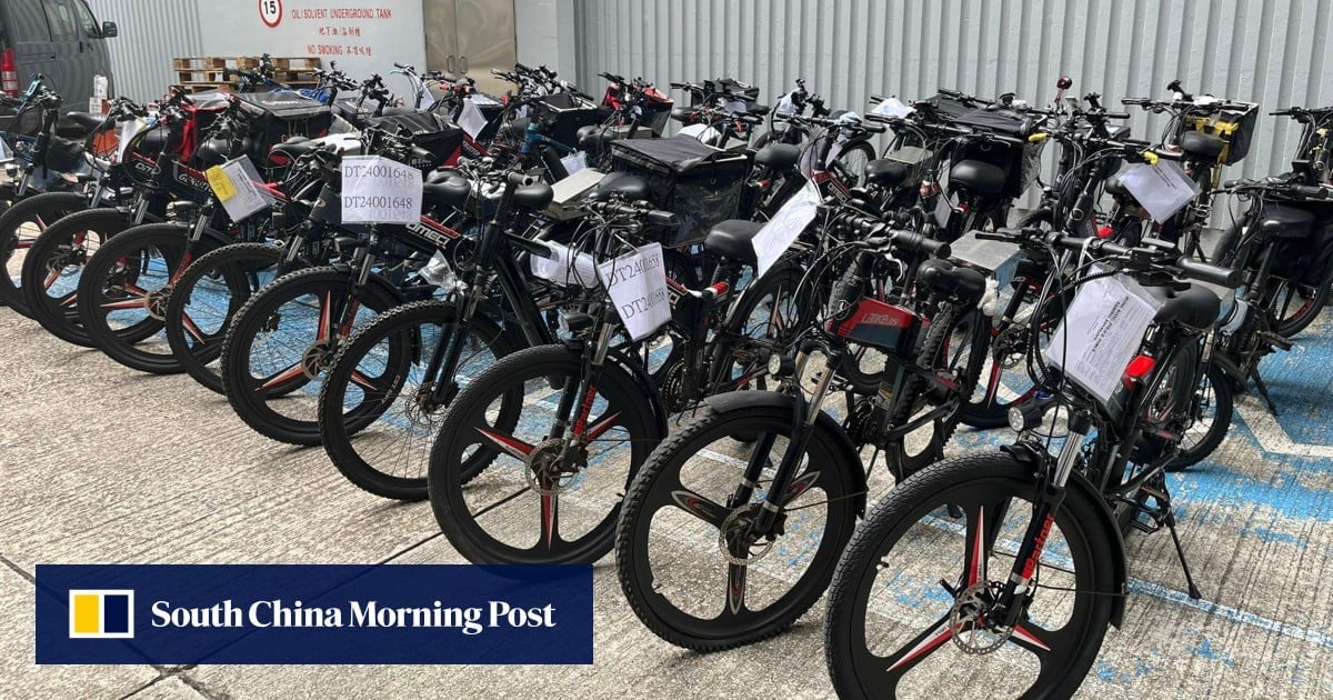 Hong Kong police arrest 44 in crackdown on illegal food delivery couriers using e-bicycles