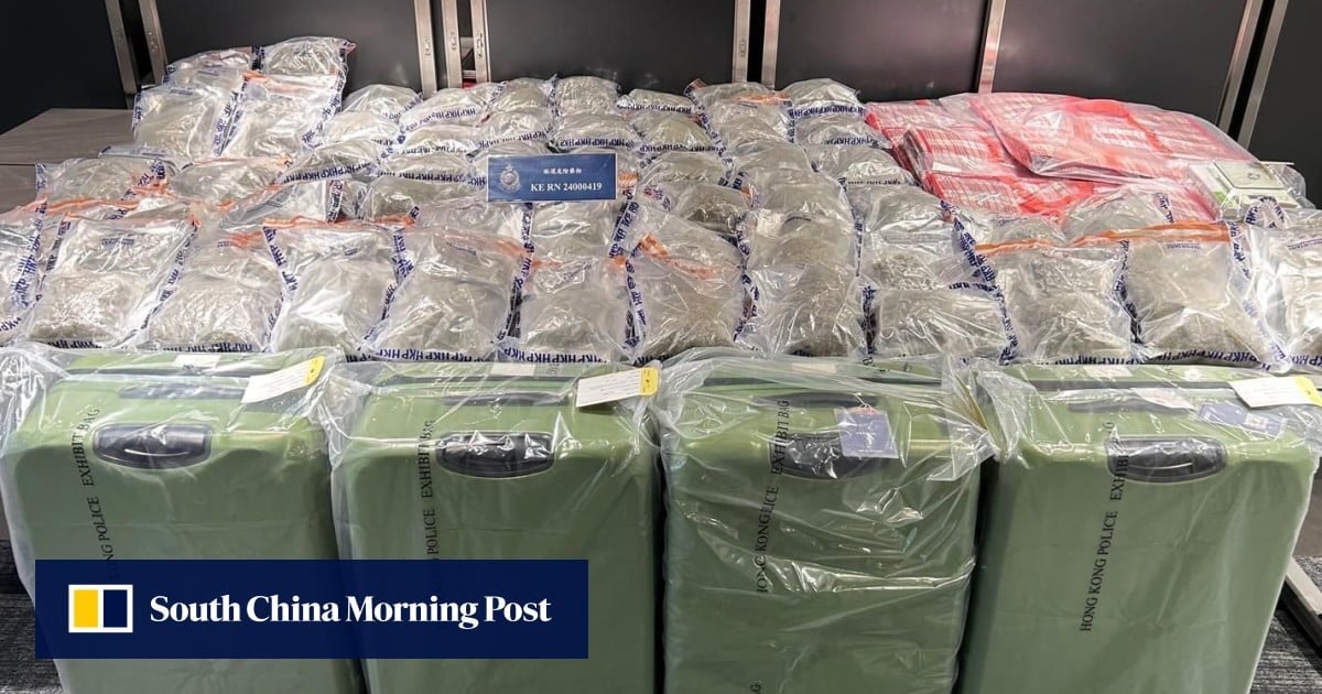 Hong Kong police arrest man, 34, over HK$32 million worth of cannabis hidden in van