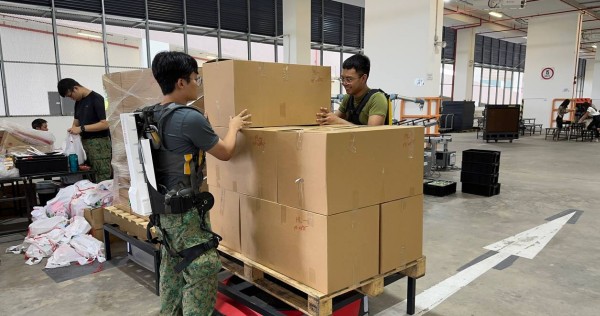 'I feel like a Transformer': SAF personnel fitted with exoskeleton suits to assemble NDP packs