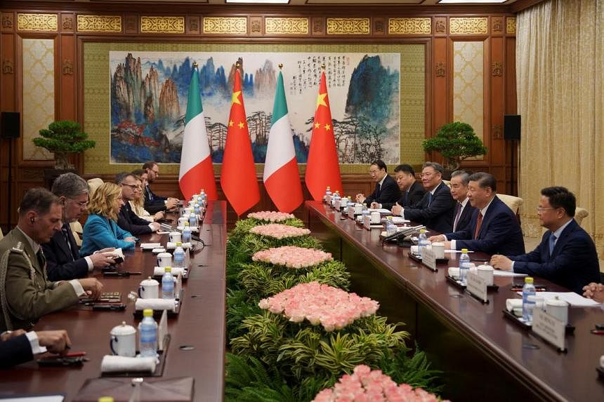 Italy's Meloni calls for balanced EU-China trade in Xi meeting