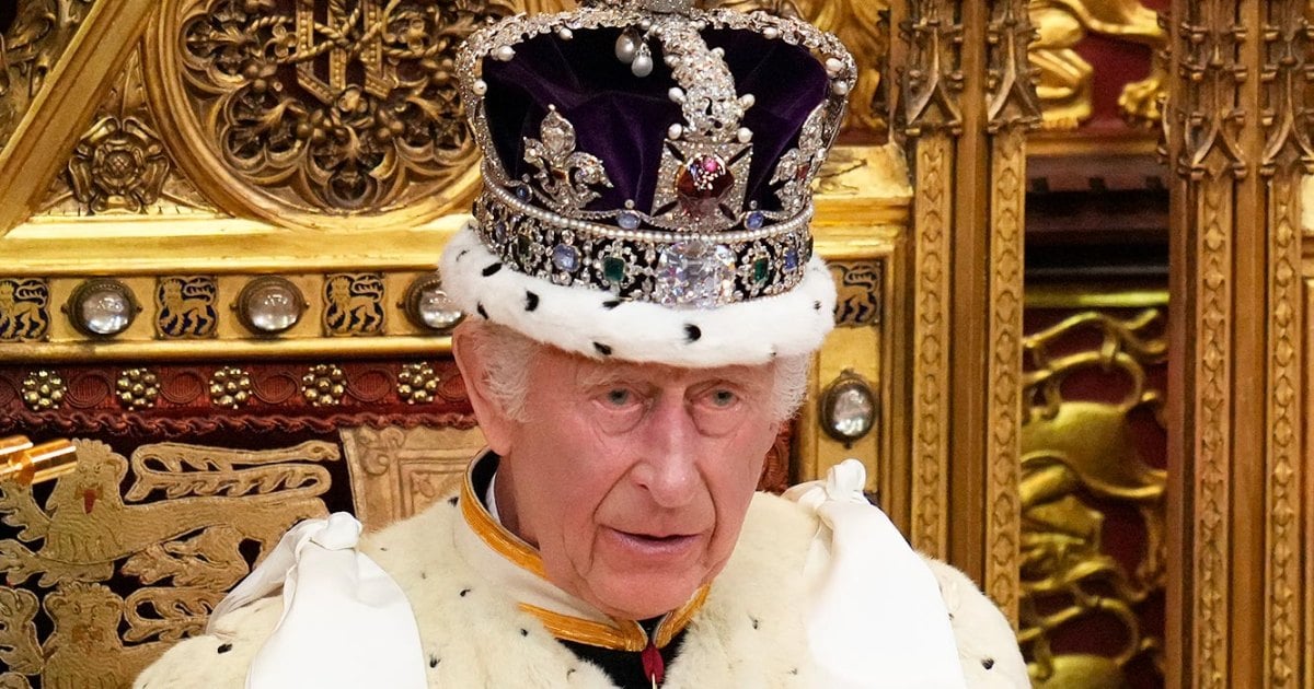 King Charles III Works Through Apparent Royal Robe Wardrobe Malfunction
