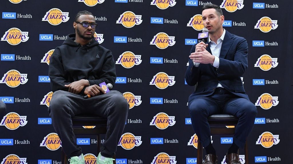 Lakers introduce Bronny, say he 'earned' way