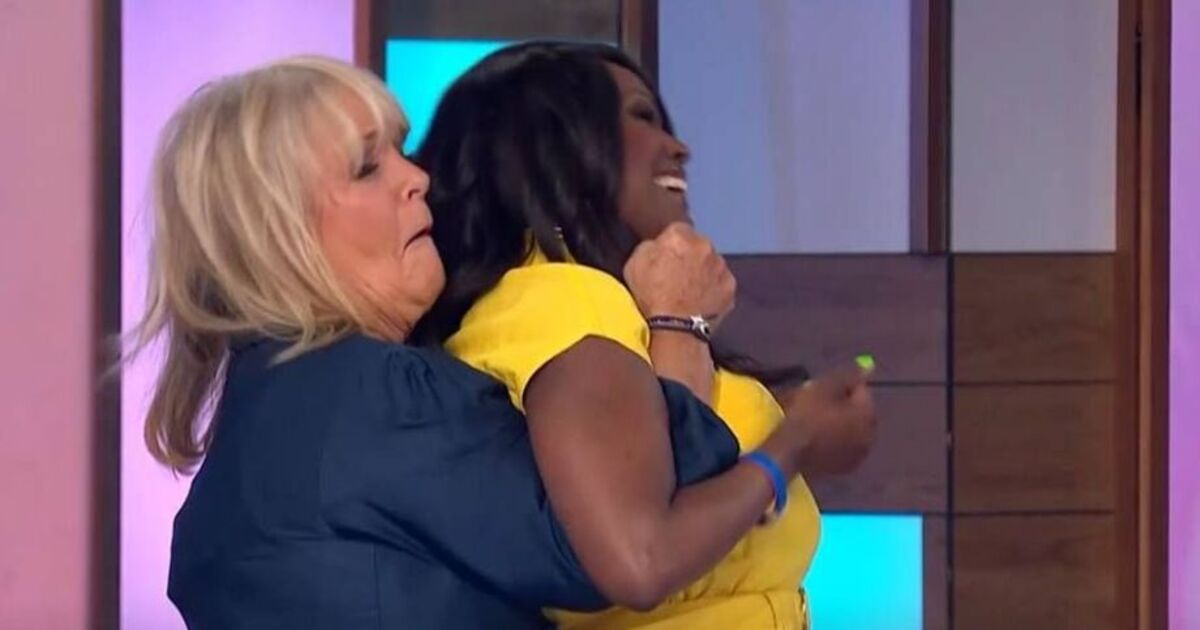 Loose Women star rushes to co-star's aid as she chokes during TV emergency