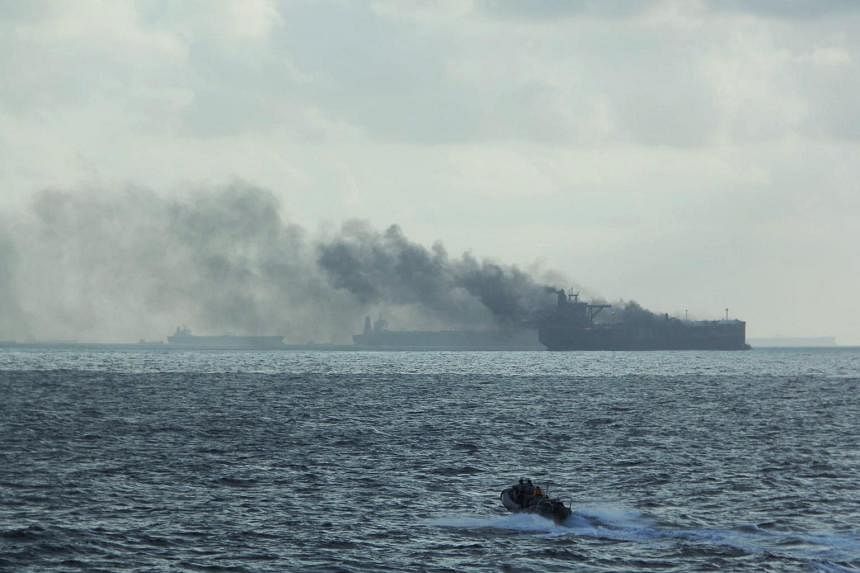 Malaysia coast guard says tanker involved in fire near Pedra Branca has left site