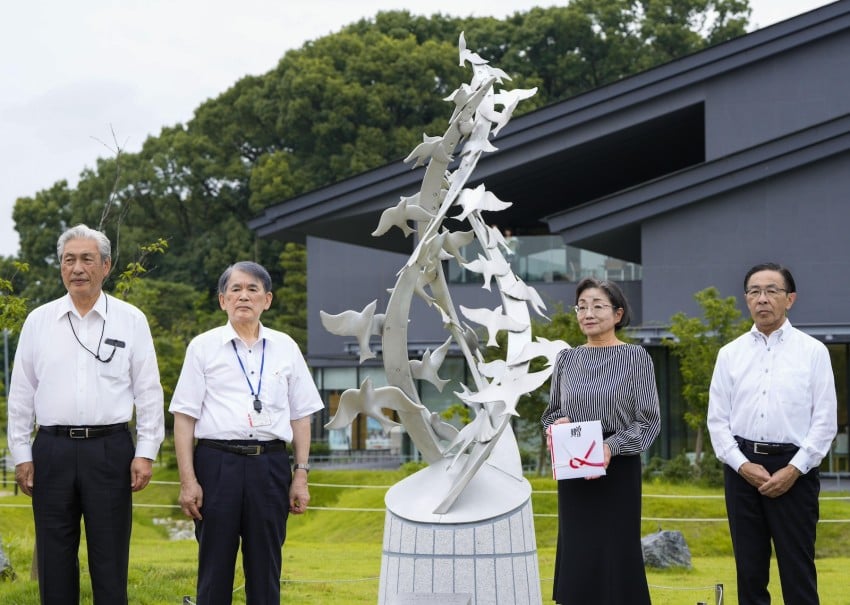 Monument to commemorate victims of Kyoto Animation arson-murders completed