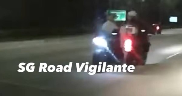 Motorcyclists argue while cruising TPE, end up colliding into each other