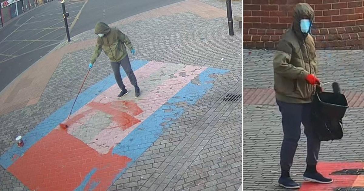 Painted Pride flags defaced by vandal for third time in less than a month