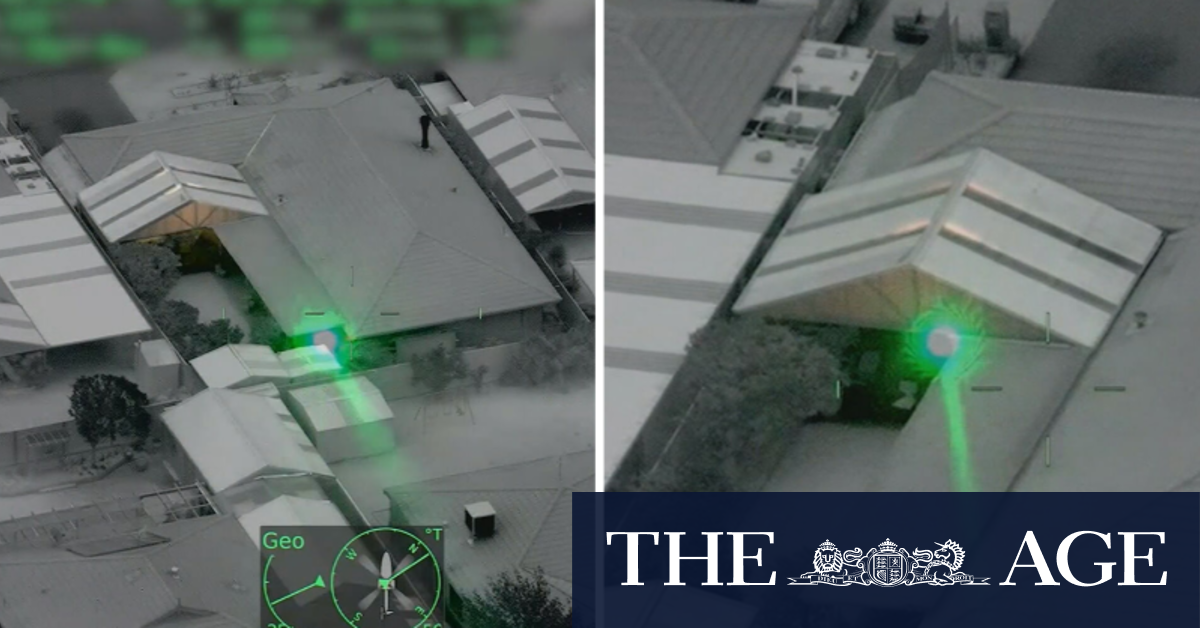 Perth man arrested after police helicopter hit by laser light