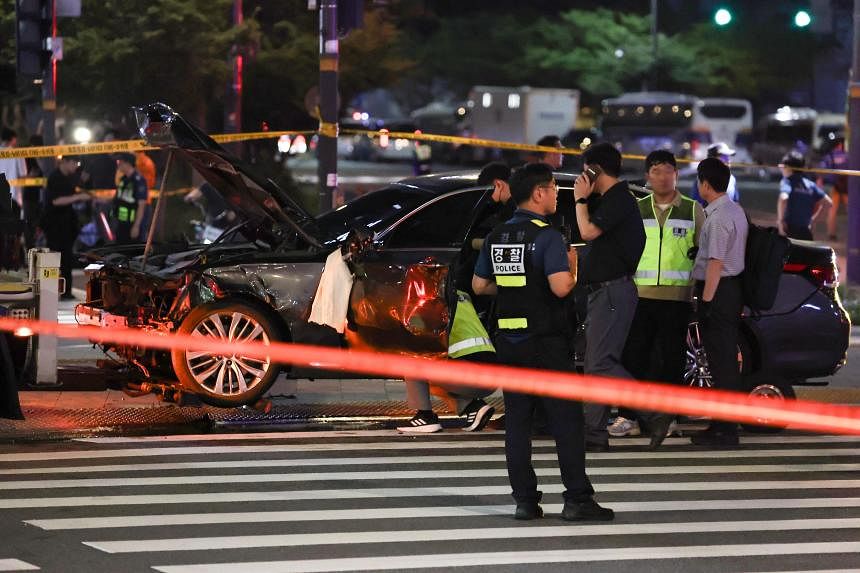 Police analyse tire marks to reconstruct Seoul car crash that killed 9 pedestrians