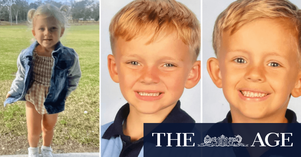 Police issue amber alert for three missing young children on Gold Coast