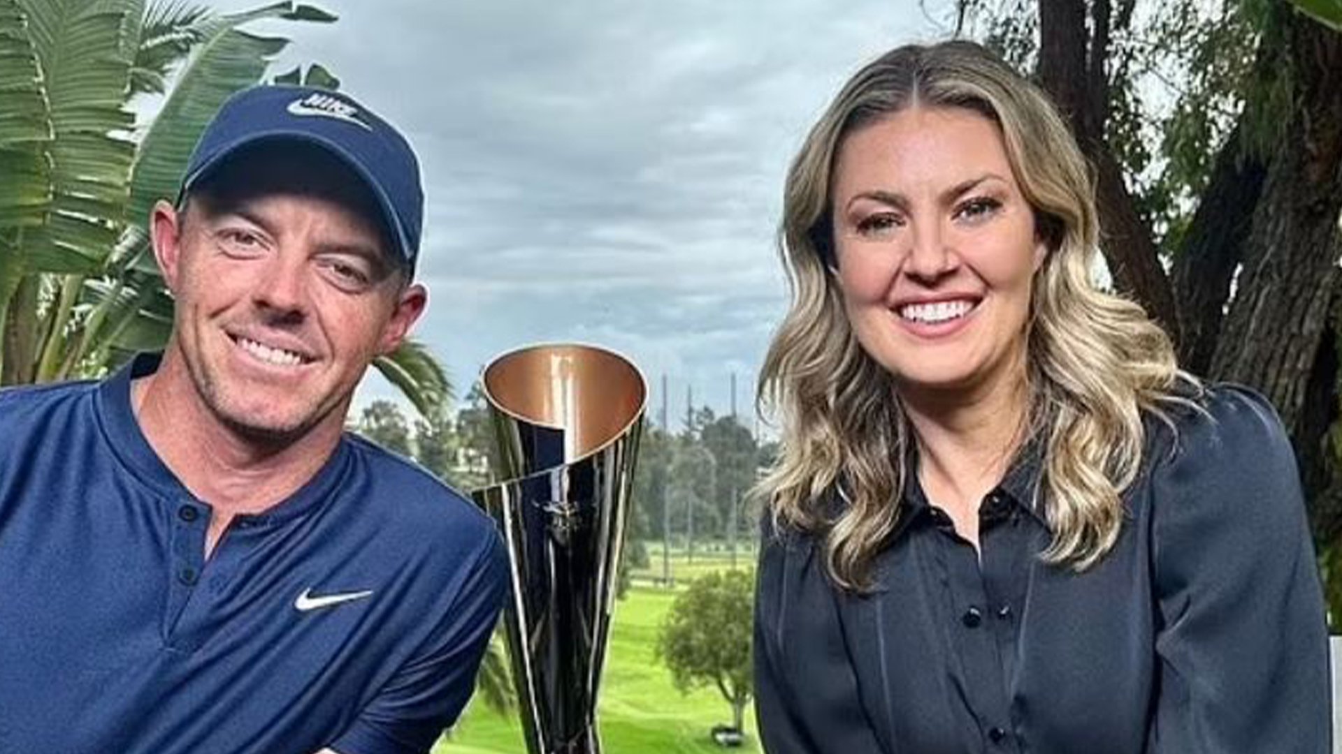Rory McIlroy and CBS Sports journalist Amanda Balionis spark romance rumours with flirty TV interview