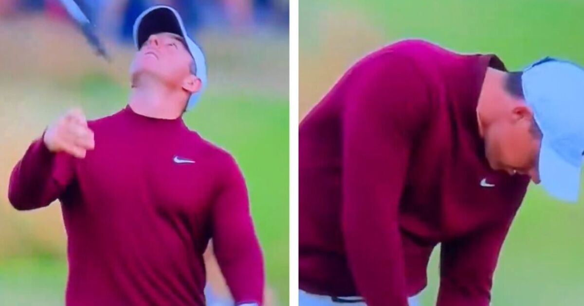 Rory McIlroy red-faced as Open star smacks himself in the face with his own club