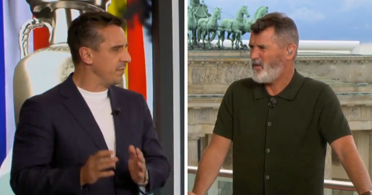 Roy Keane interrupts Gary Neville as Man Utd icon 'sick of it' during ITV Euro 2024 rant