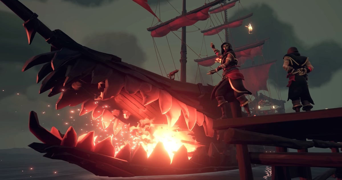 Sea of Thieves gets a fire-belching, 10-cannon warship next week for players to control
