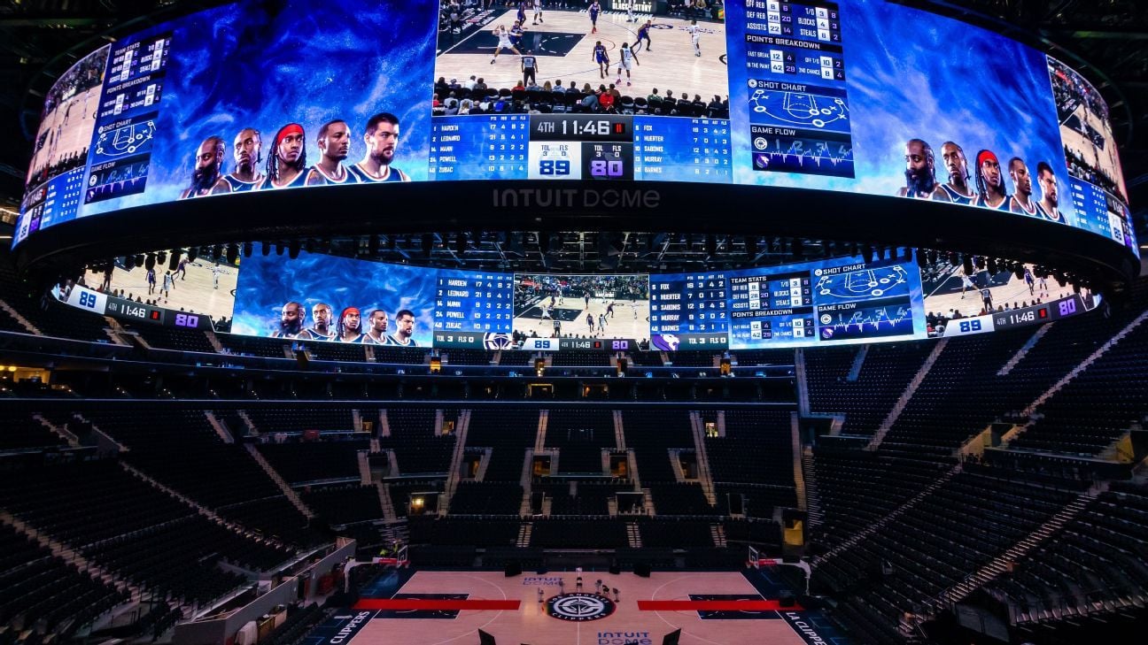 Storms, stats, and t-shirt cannons: The Clippers' Halo Board goes all out