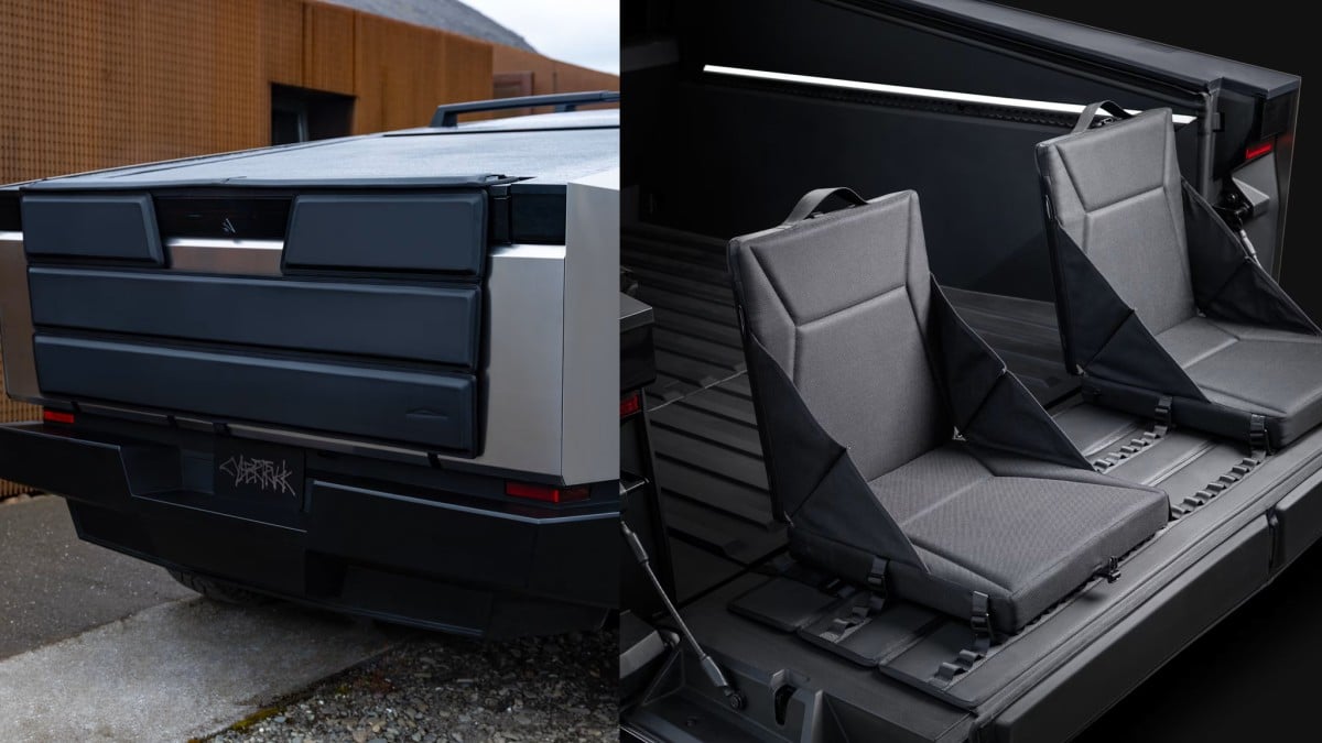 Tesla Cybertruck owners can now get jumpseats and a tailgate protector