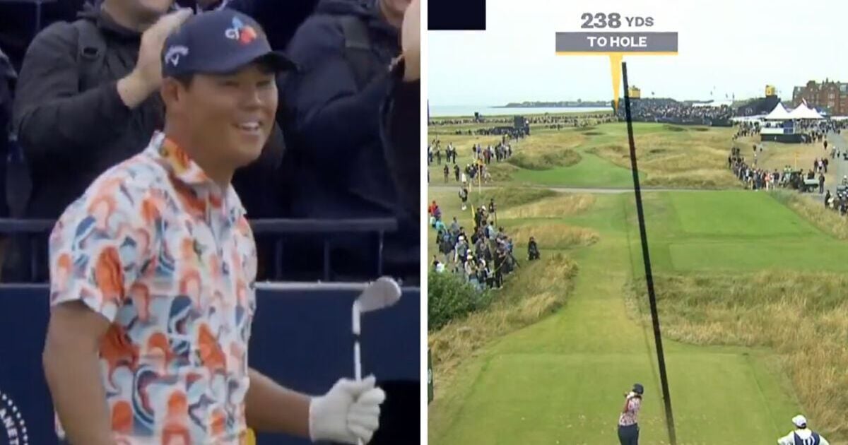 The Open star Si Woo Kim hits hole-in-one then promises team proper British reward