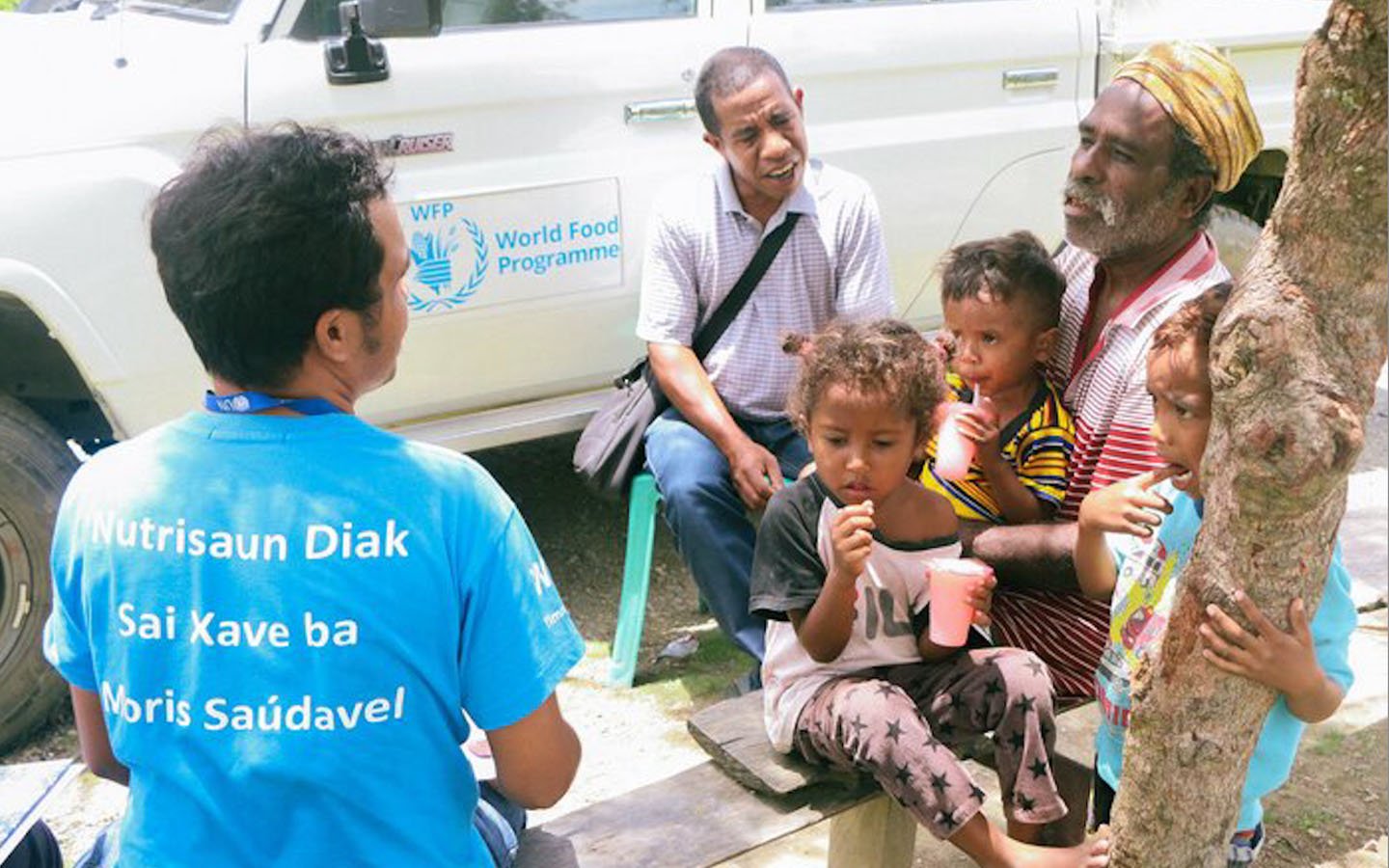 The World Food Program is distributing food aid in Timor-Leste
