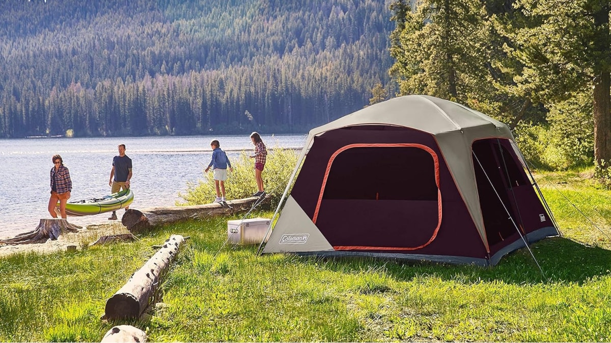 This Coleman tent fits multiple queen-sized airbeds and is 50% off right now at Amazon