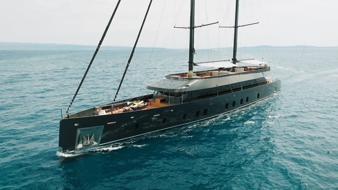 This New 170-Foot Sailing Yacht Has a Jacuzzi Hidden Beneath Its Mast