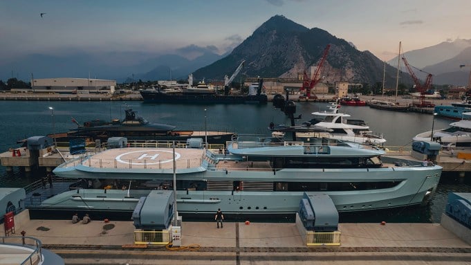 This New 174-Foot Custom Superyacht Doubles as Floating Garage for All Your Toys