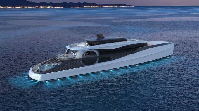 This New 220-Foot Superyacht Has a Striking Asymmetrical Pool