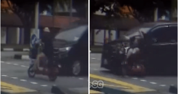 Woman riding PMD sent flying after collision with car in Yishun