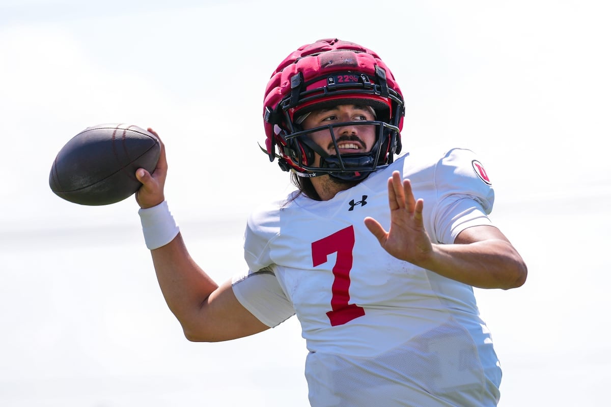 Will Utah quarterback Cam Rising wear a knee brace in 2024?