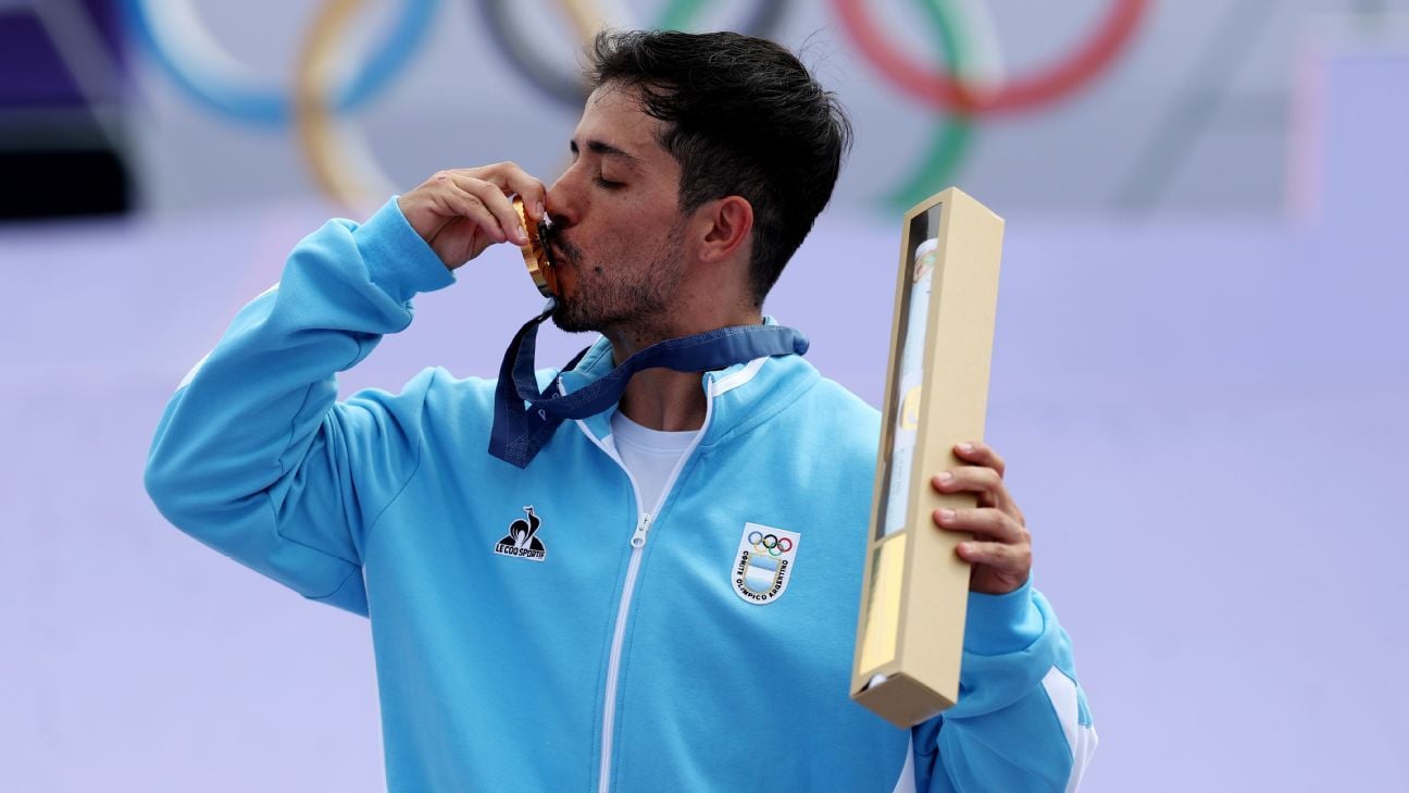 Argentina's Gil wins men's freestyle BMX gold