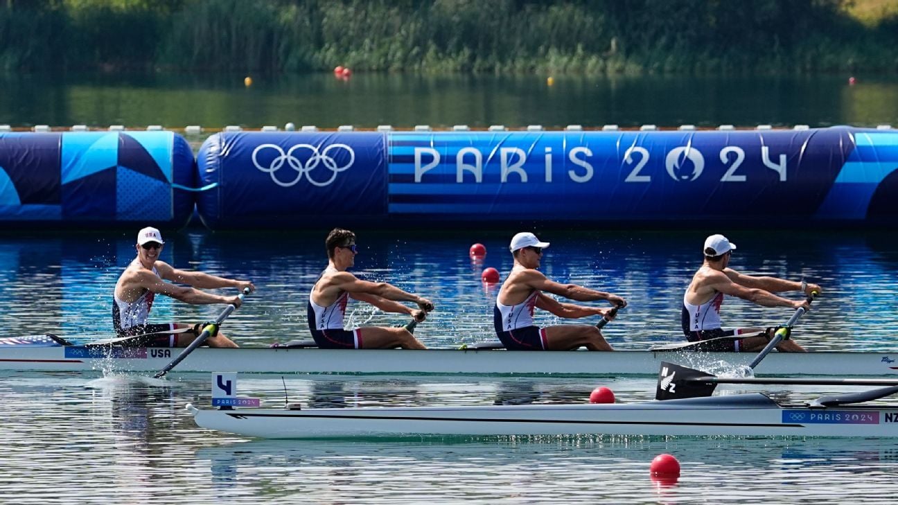 U.S. wins men's four as rowing golds handed out
