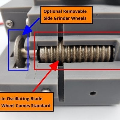 An Oscillating Tool Blade Sharpener